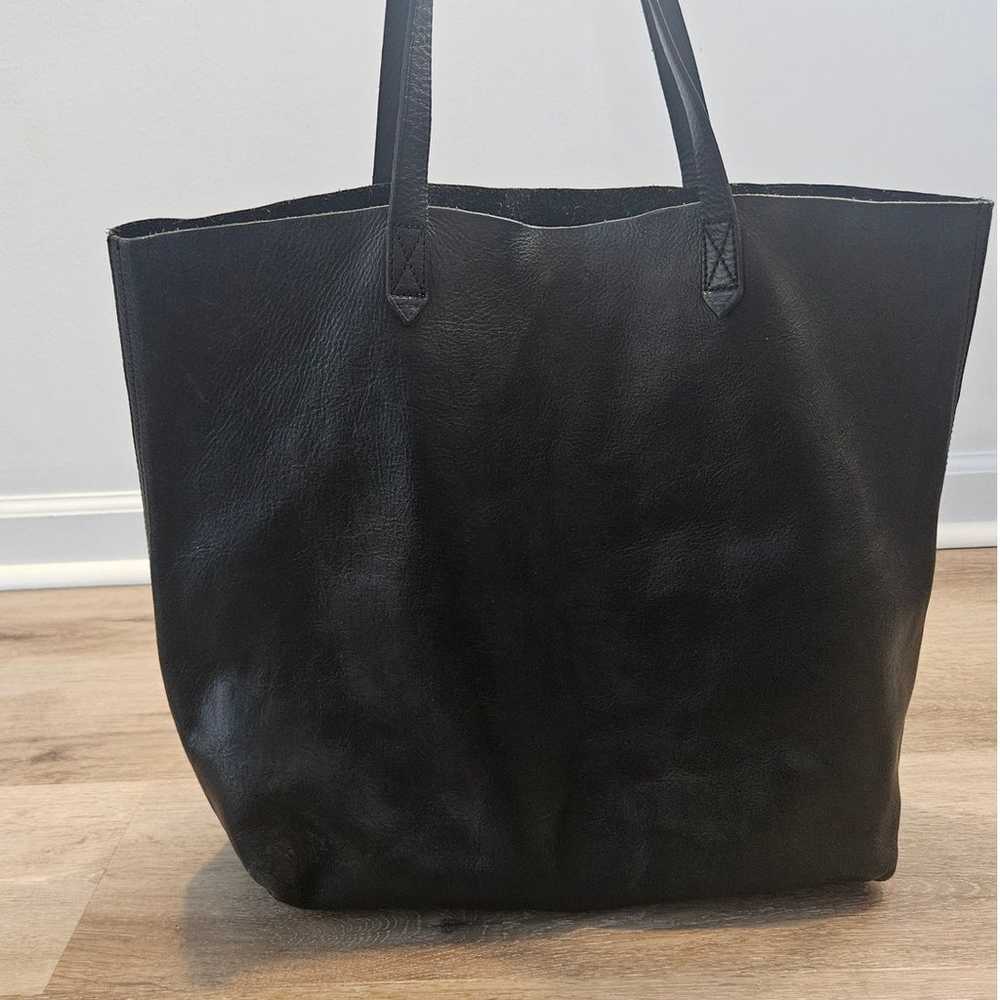 Madewell Black Leather Transport Tote Shoulder Ba… - image 12