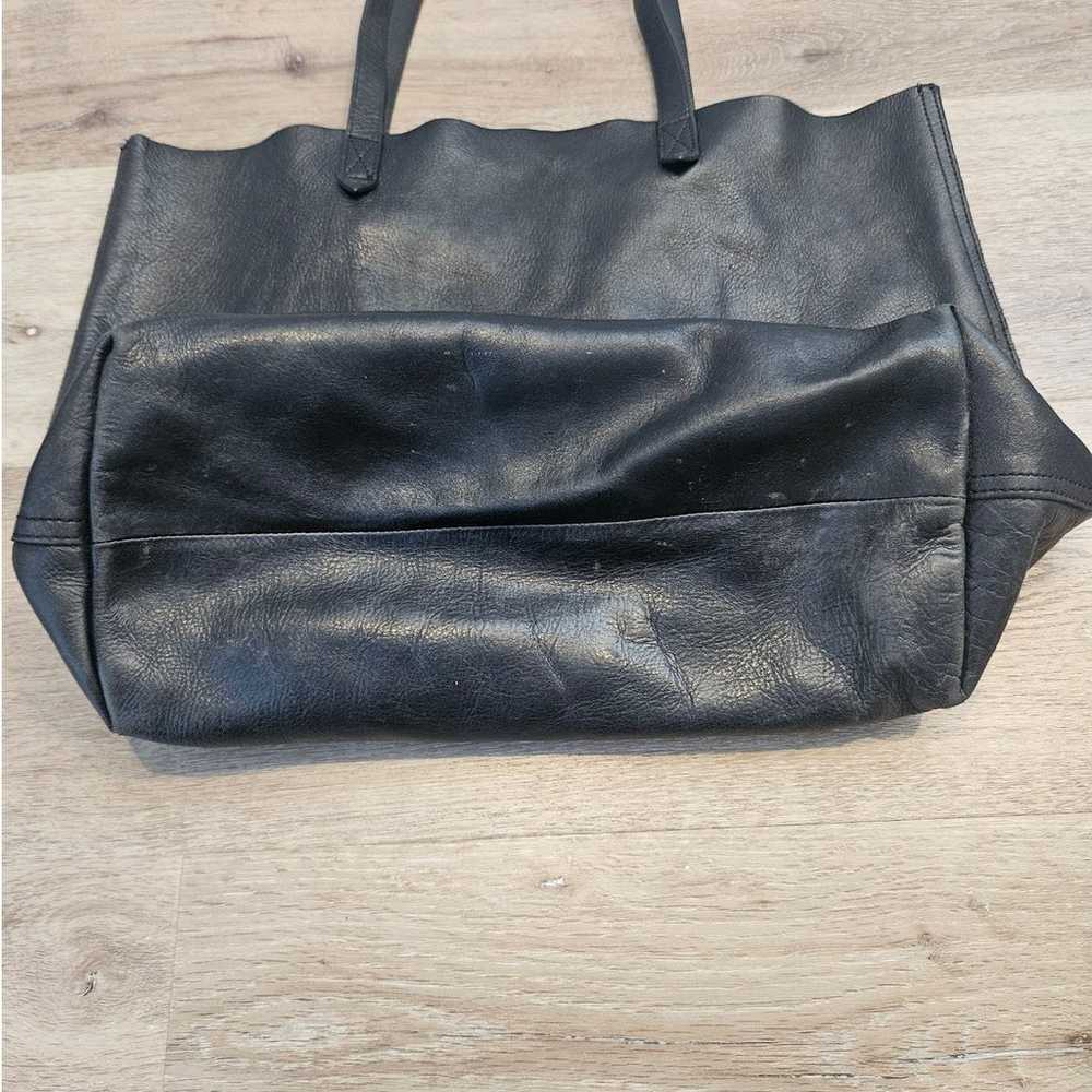 Madewell Black Leather Transport Tote Shoulder Ba… - image 9