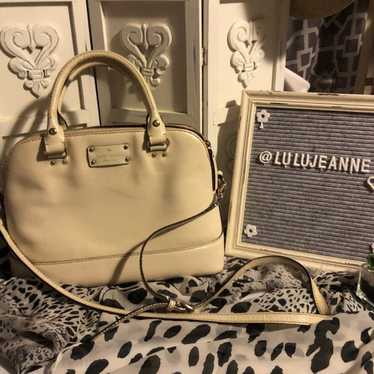 KATE SPADE taupe/cream bag