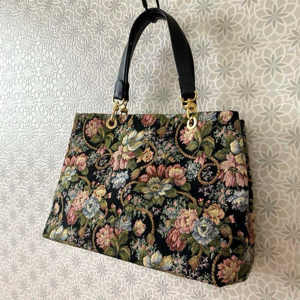 Think Bee! Floral Jacquard Woven Tote Bag - image 1