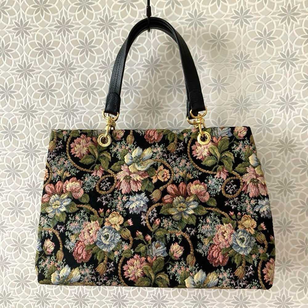 Think Bee! Floral Jacquard Woven Tote Bag - image 2