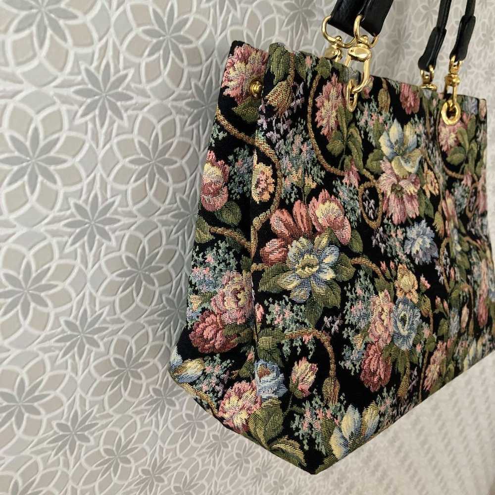 Think Bee! Floral Jacquard Woven Tote Bag - image 5