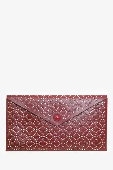 Alaia Red Studded Louise Embellished Envelope Clut