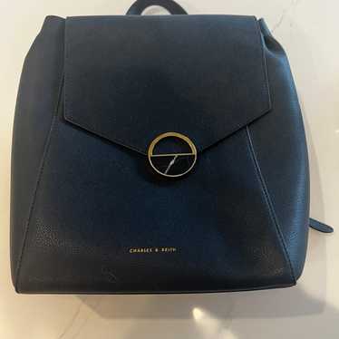 Charles and keith black backpack on sale