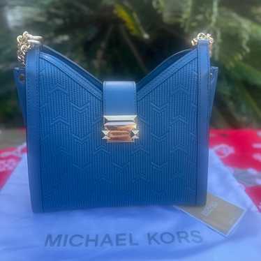 Michael Michael Kors Blue Whitney Purse Like New,… - image 1