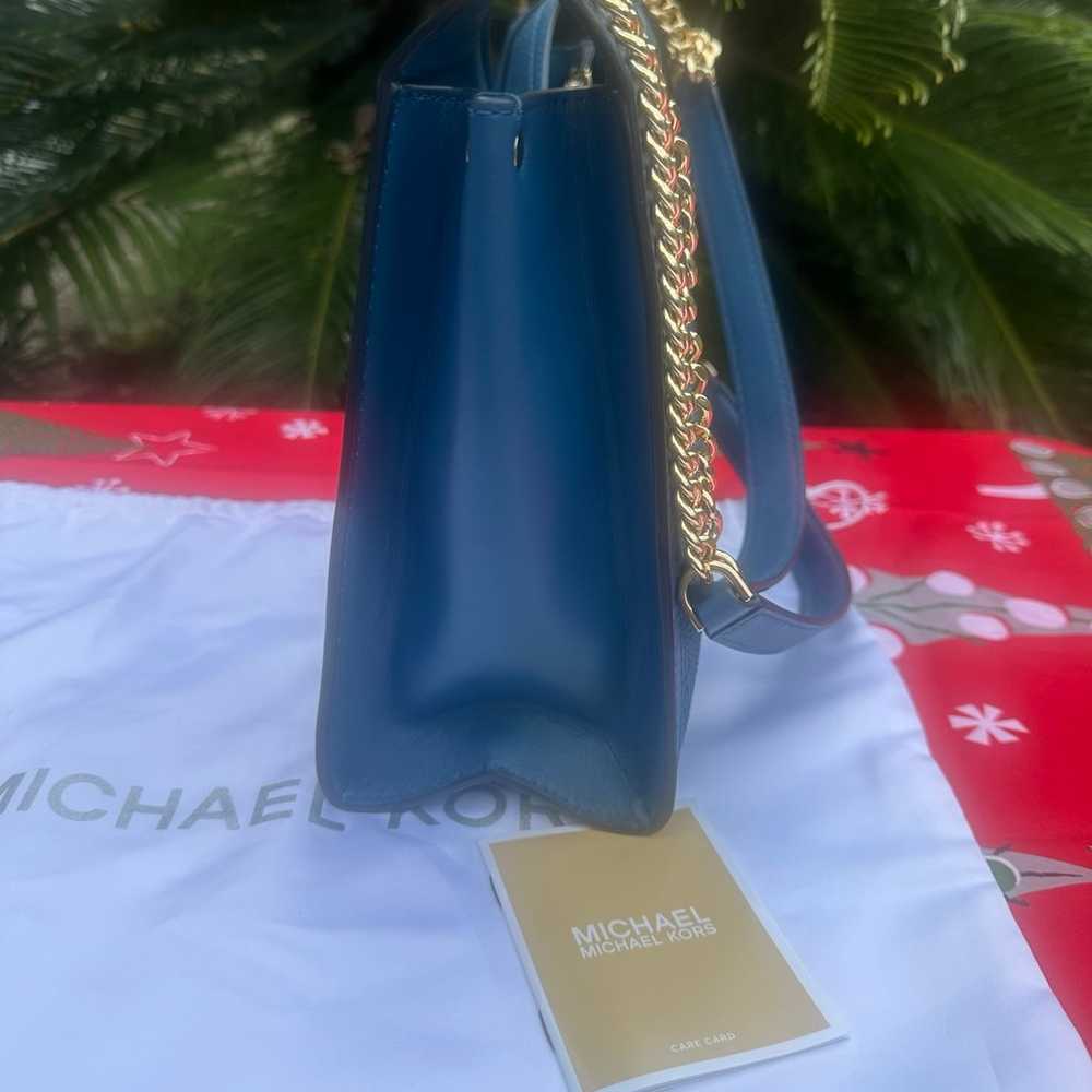 Michael Michael Kors Blue Whitney Purse Like New,… - image 3