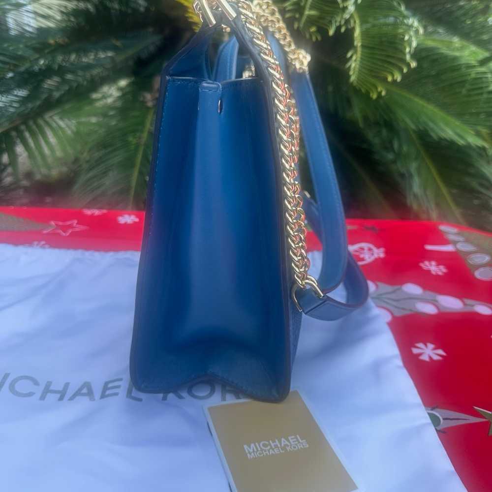 Michael Michael Kors Blue Whitney Purse Like New,… - image 4