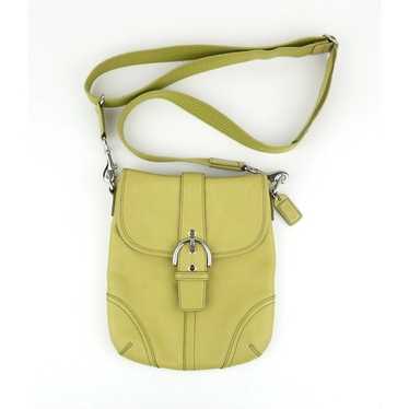 Coach Lime Green Soho Buckle Leather Hipster Cross