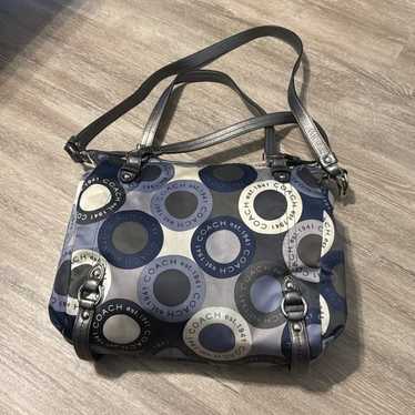 Coach Messenger Bag Blue, Gray, White shops Snaphead