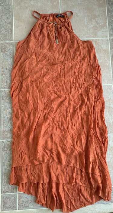 Designer mlle Gabrielle Burnt Orange dress full Dr