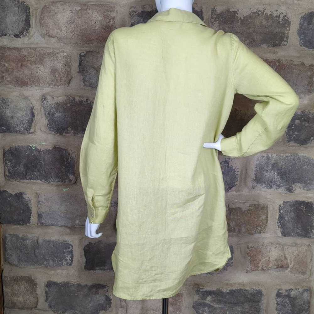 Other J. Jill Blouse Lime Green 100% Linen Oversi… - image 5