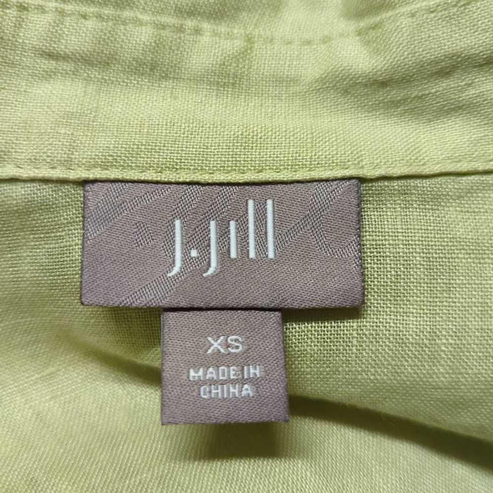 Other J. Jill Blouse Lime Green 100% Linen Oversi… - image 8