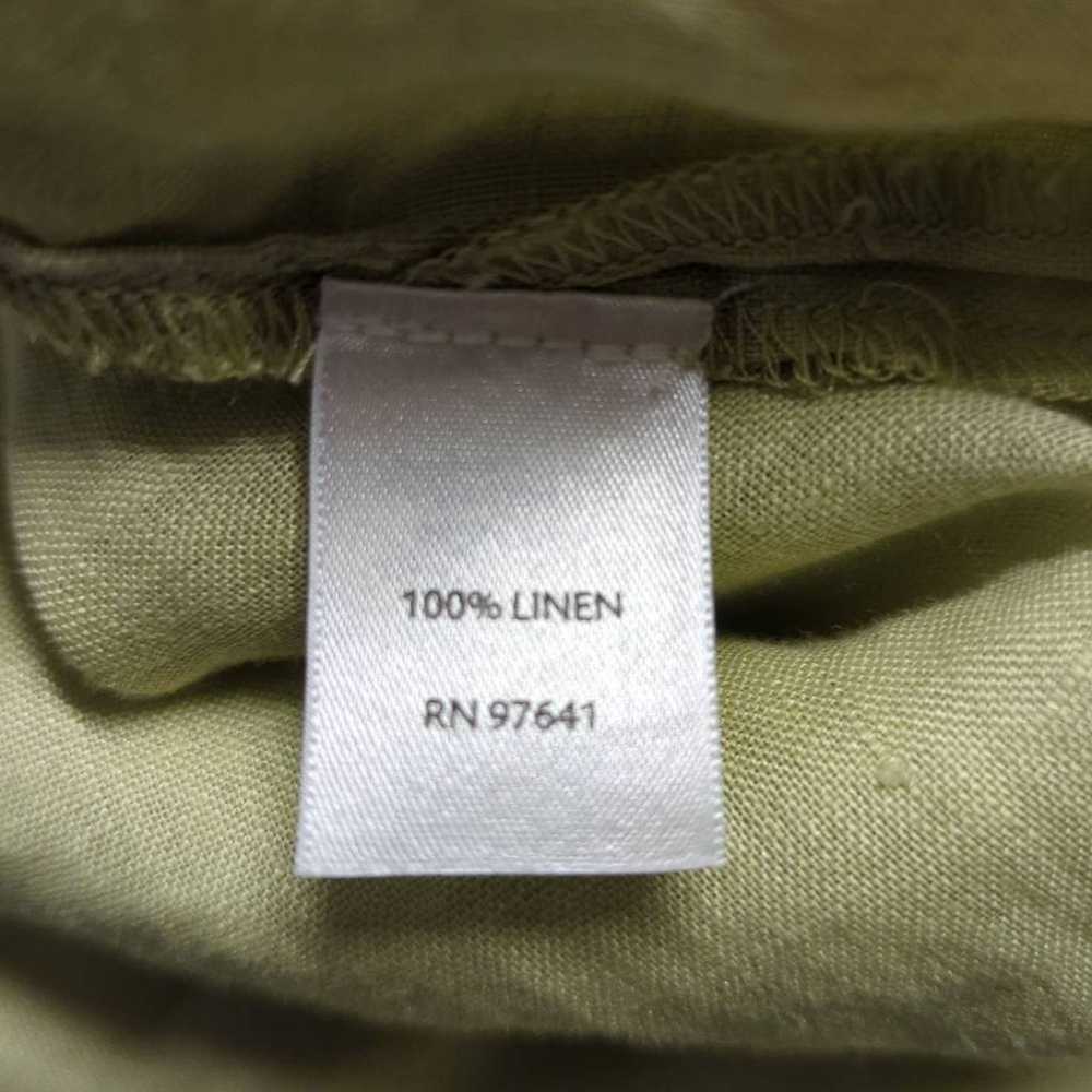 Other J. Jill Blouse Lime Green 100% Linen Oversi… - image 9