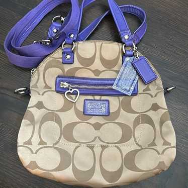 Coach Poppy Daisy Signature Foldover Crossbody Bag