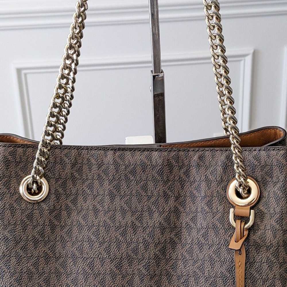 Michael Kors Brown Jet Set Monogram Shoulder Bag … - image 3