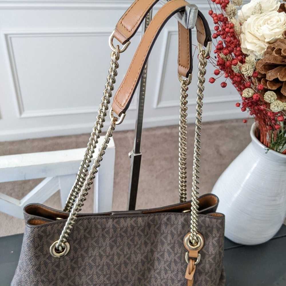 Michael Kors Brown Jet Set Monogram Shoulder Bag … - image 7