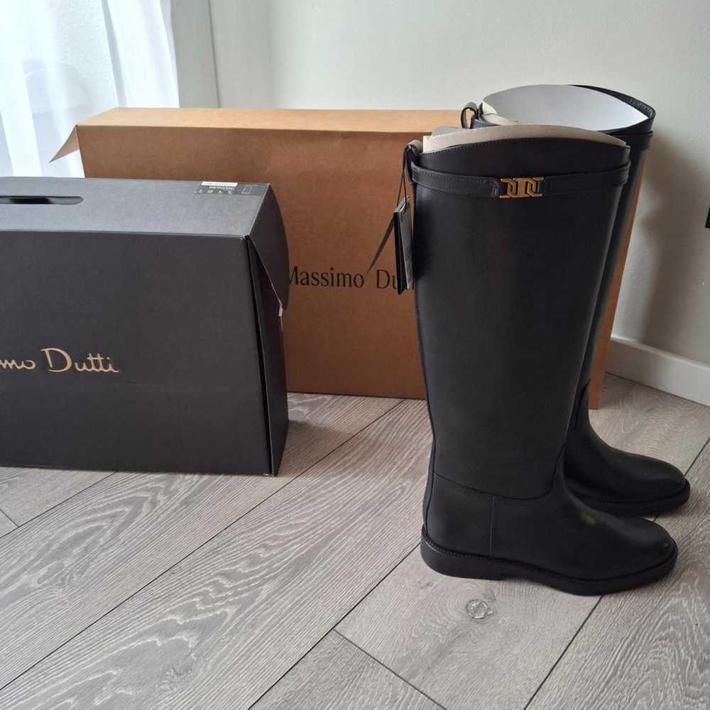 Massimo Dutti Leather riding boots - image 4