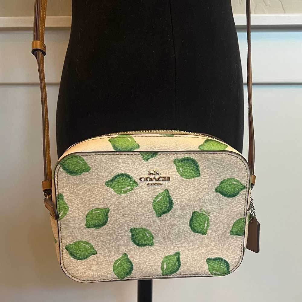 Coach Mini Camera Bag With Lime Print - image 1