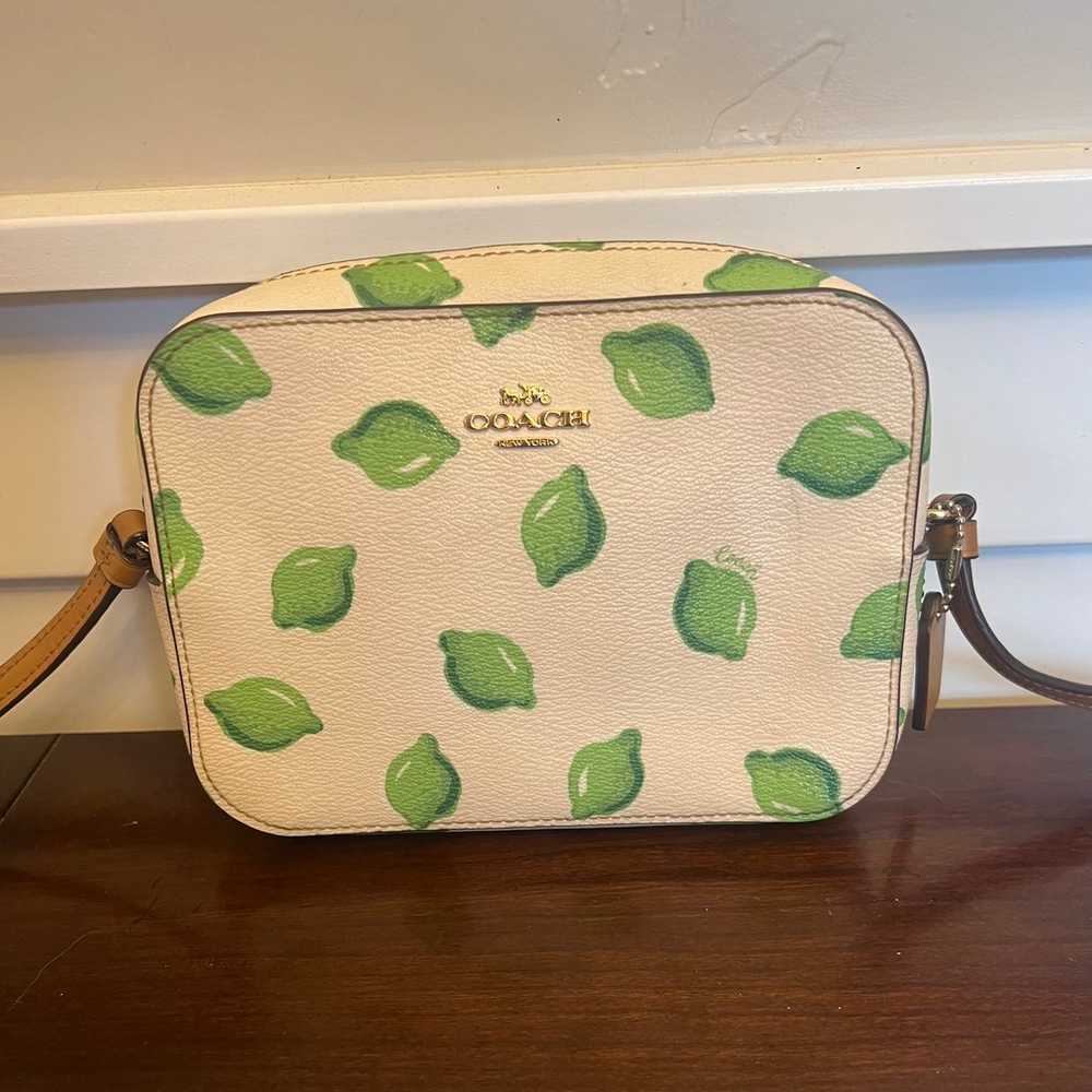 Coach Mini Camera Bag With Lime Print - image 3