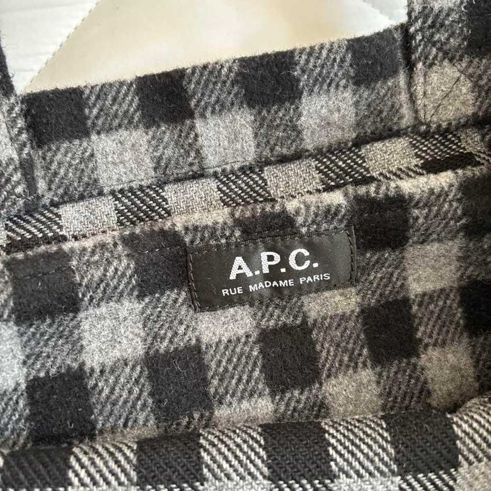 APC Wool Check Tote Bag - image 3