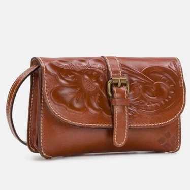 Patricia Nash Torri Leather Crossbody in Heritage… - image 1