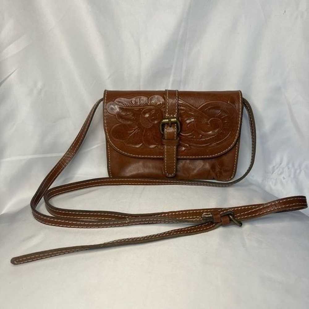 Patricia Nash Torri Leather Crossbody in Heritage… - image 3