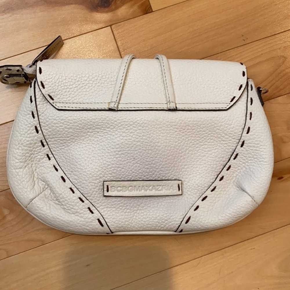 BCBGMaxAzria White/Ivory Leather Wristlet - image 4