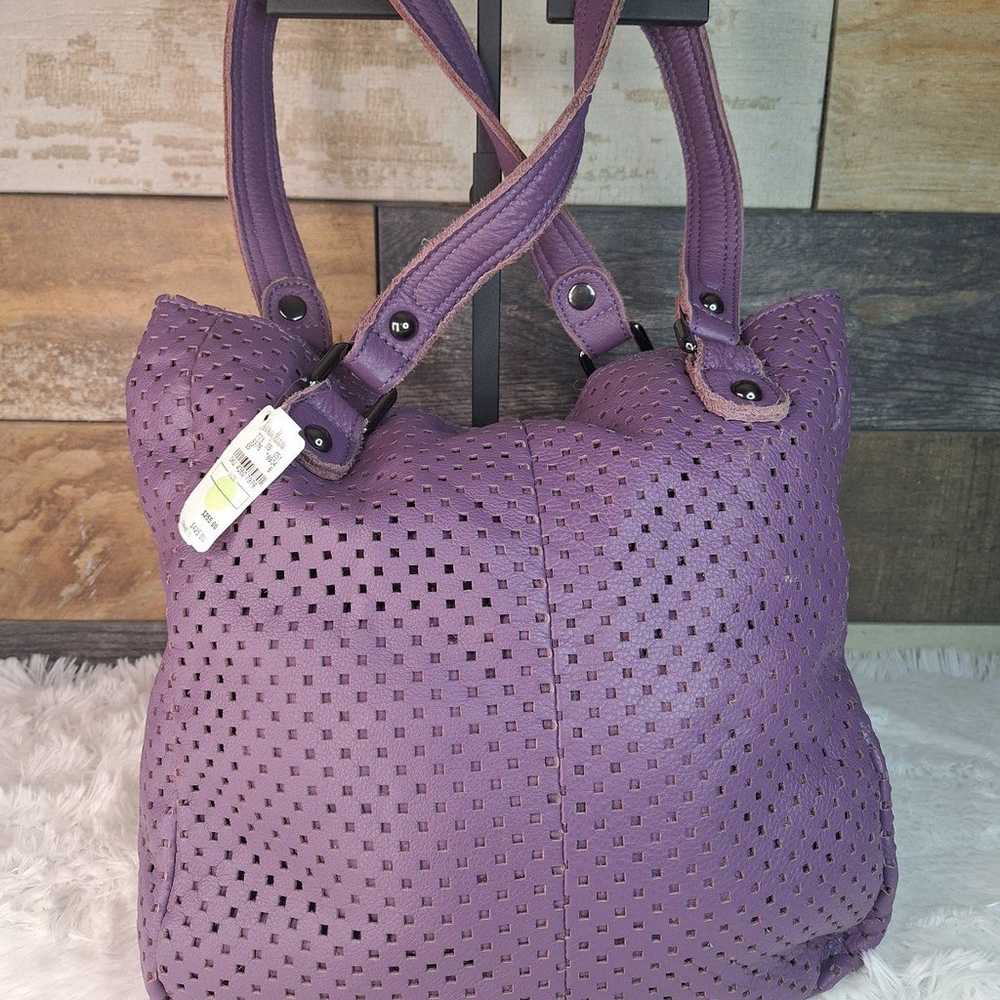 LP By Linea Pelle Perforated Leather Shoulder Bag… - image 2