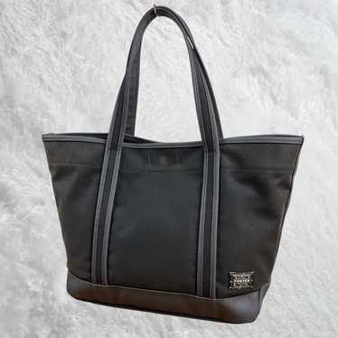 Porter Porter Girl Tote Bag M Black Dot Logo Canv… - image 1