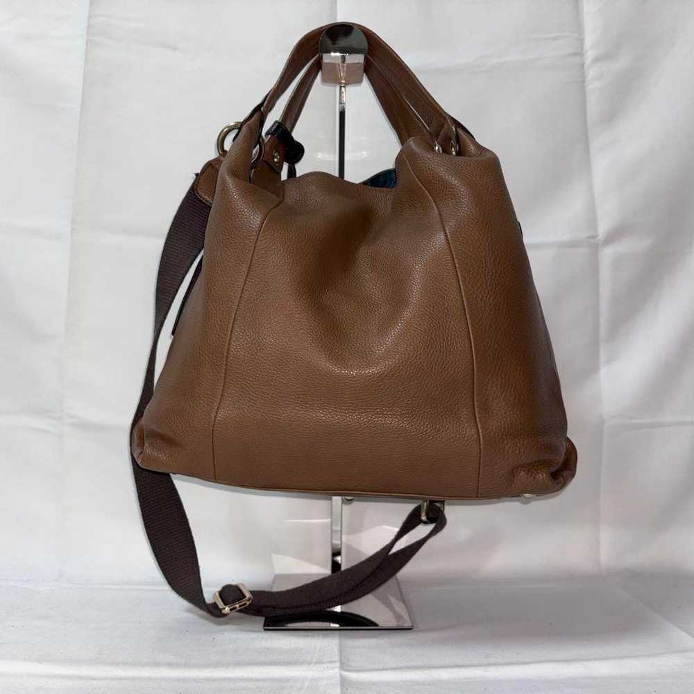 FURLA 2way Leather Bag Brown Tote Shoulder - image 3