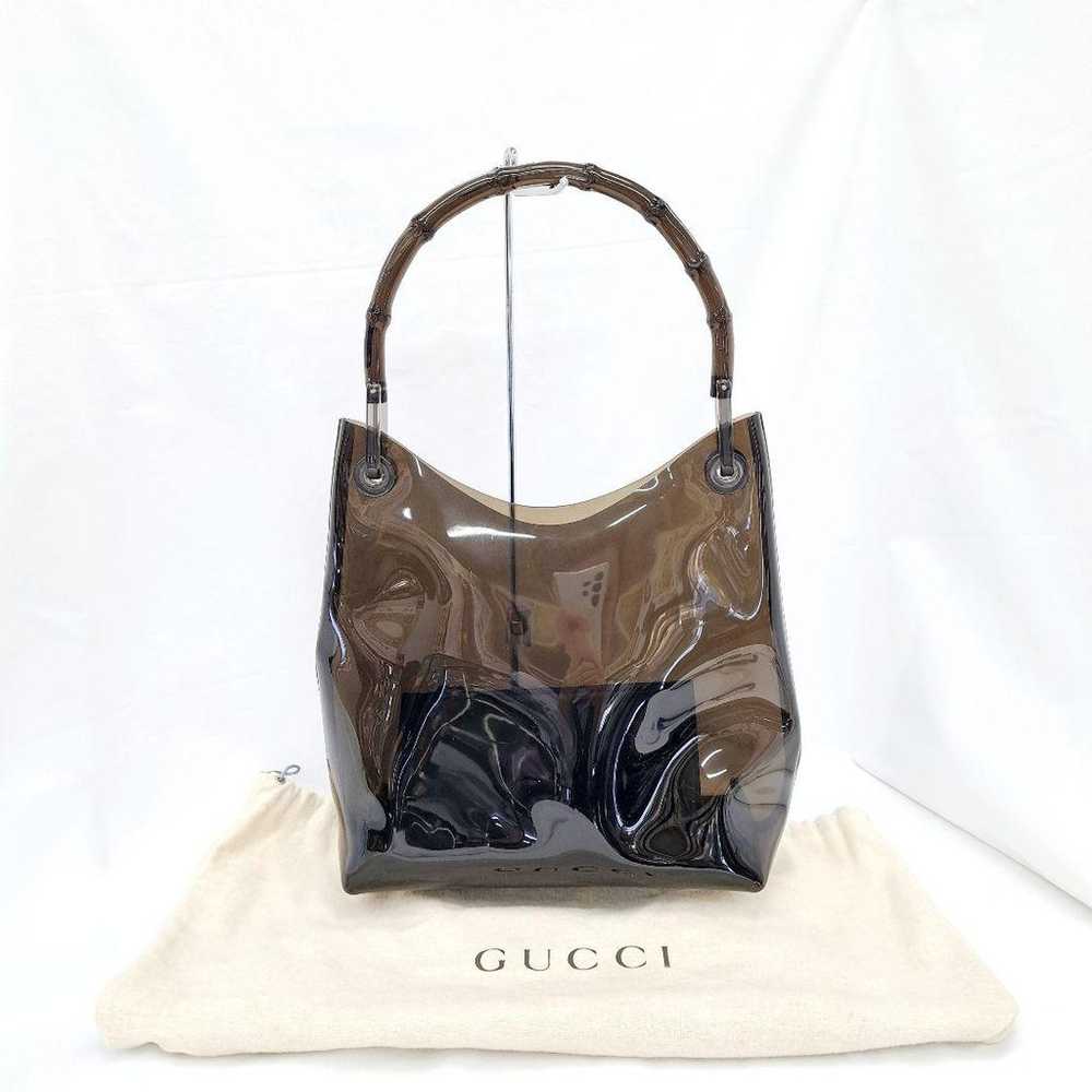 GUCCI Bamboo handbag shoulder bag transparent see… - image 1