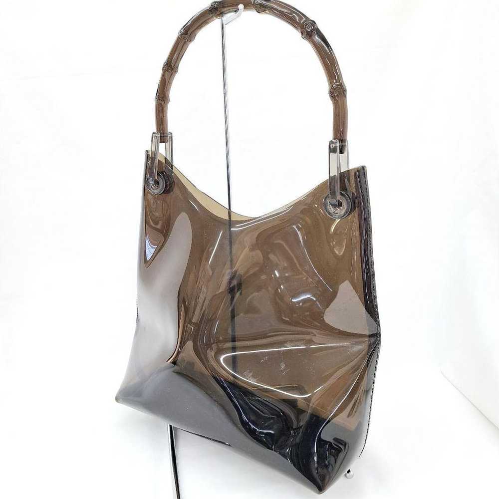 GUCCI Bamboo handbag shoulder bag transparent see… - image 2