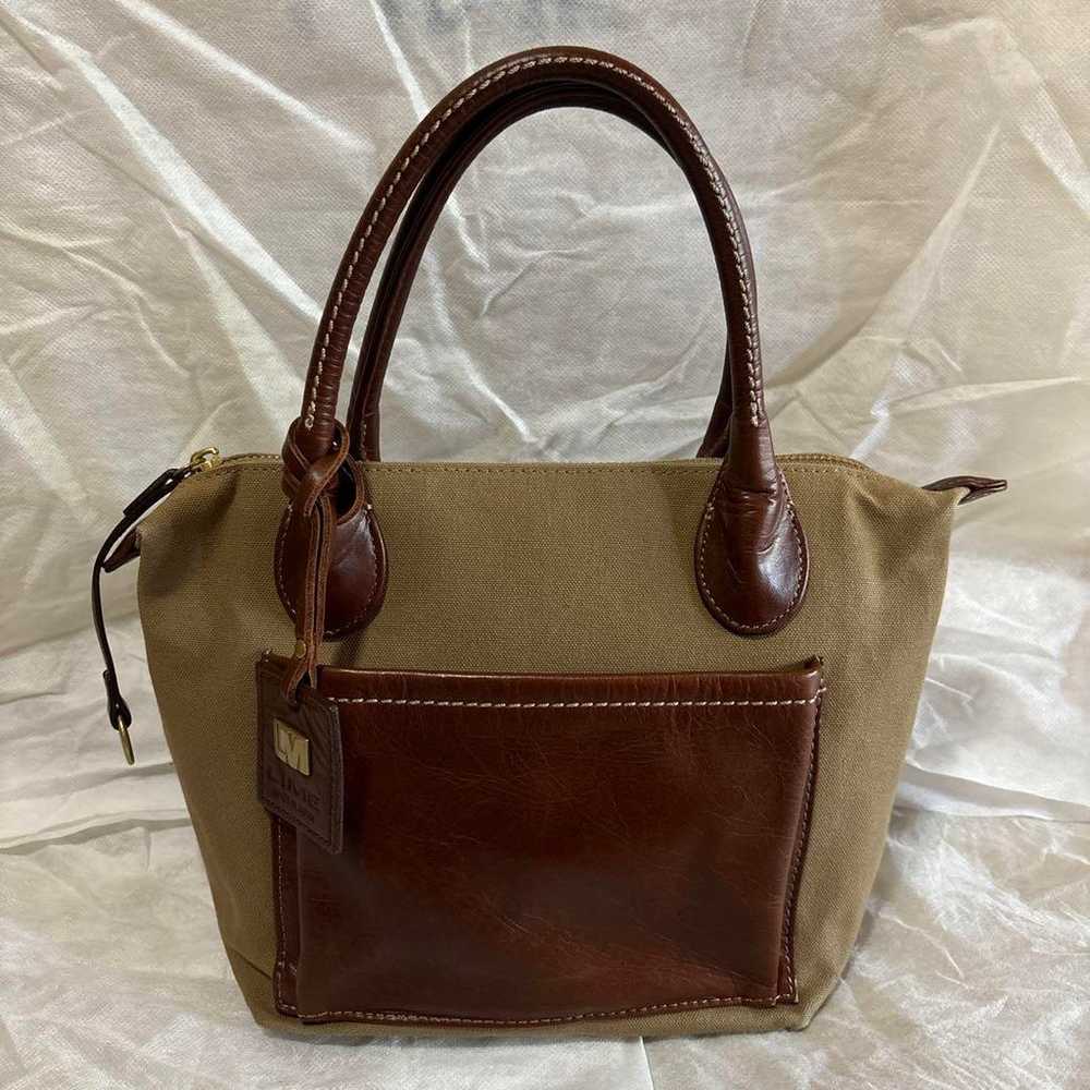 【Price Reduction】Canvas Leather Handbag - image 1