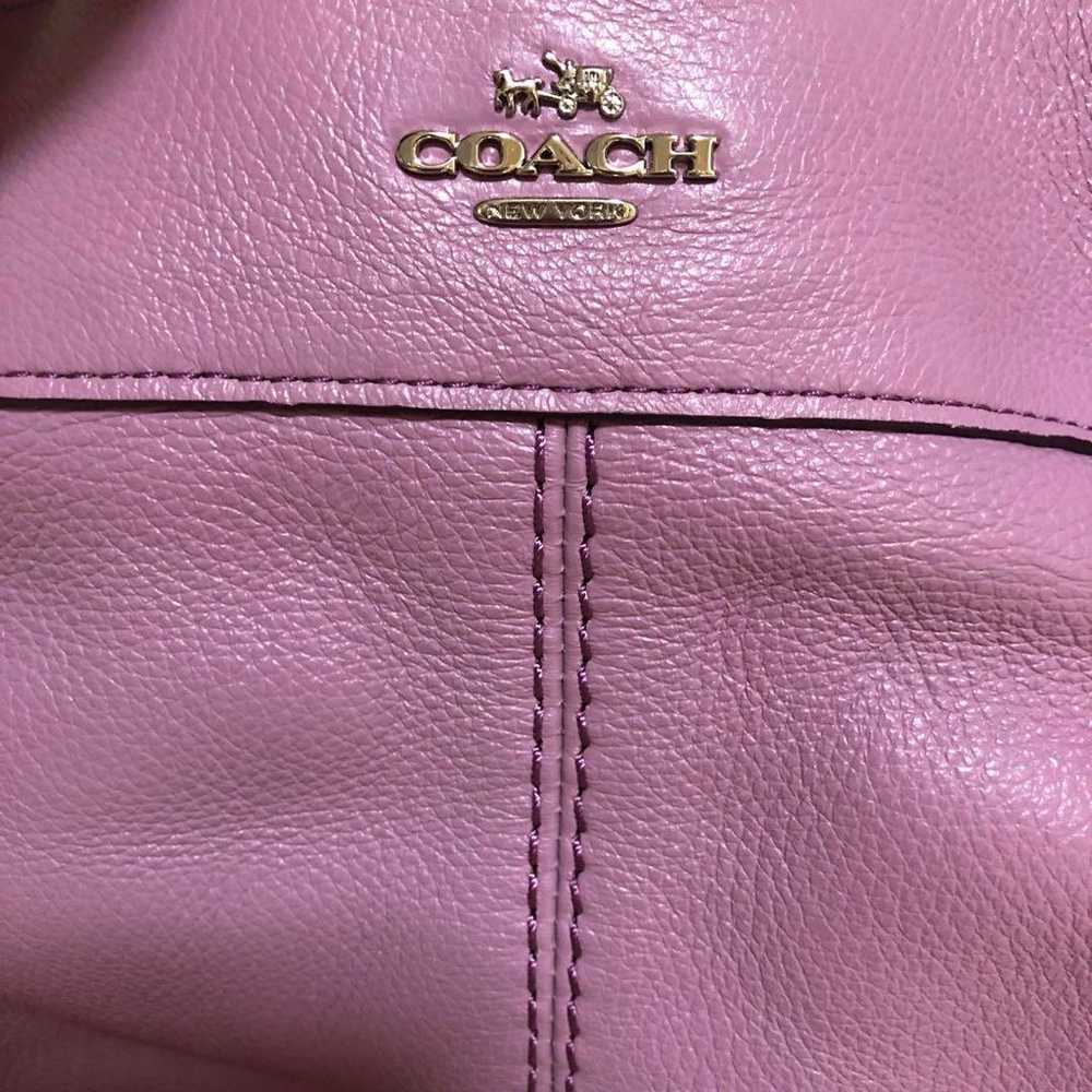 COACH Shoulder Bag Purple Leather. - image 11