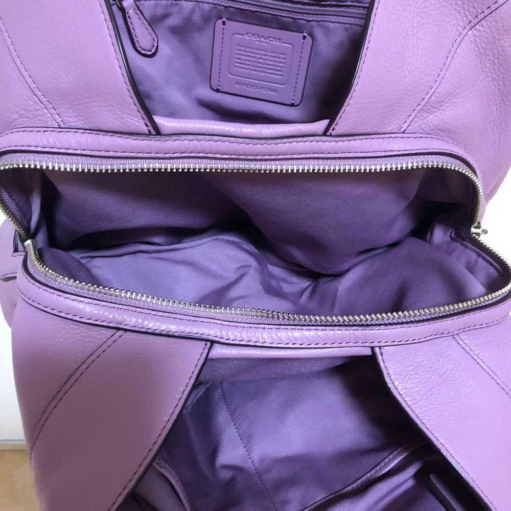 COACH Shoulder Bag Purple Leather. - image 5