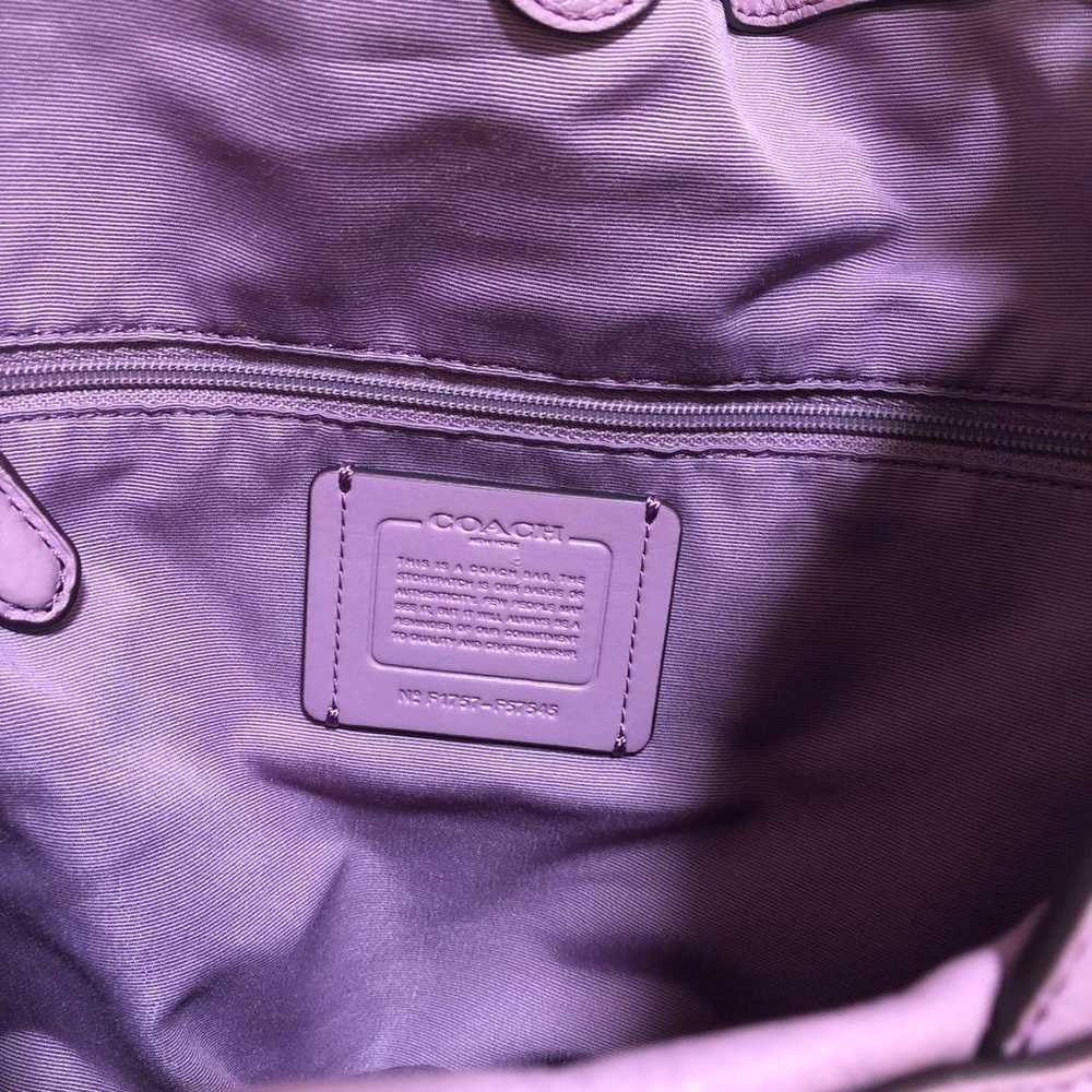 COACH Shoulder Bag Purple Leather. - image 6