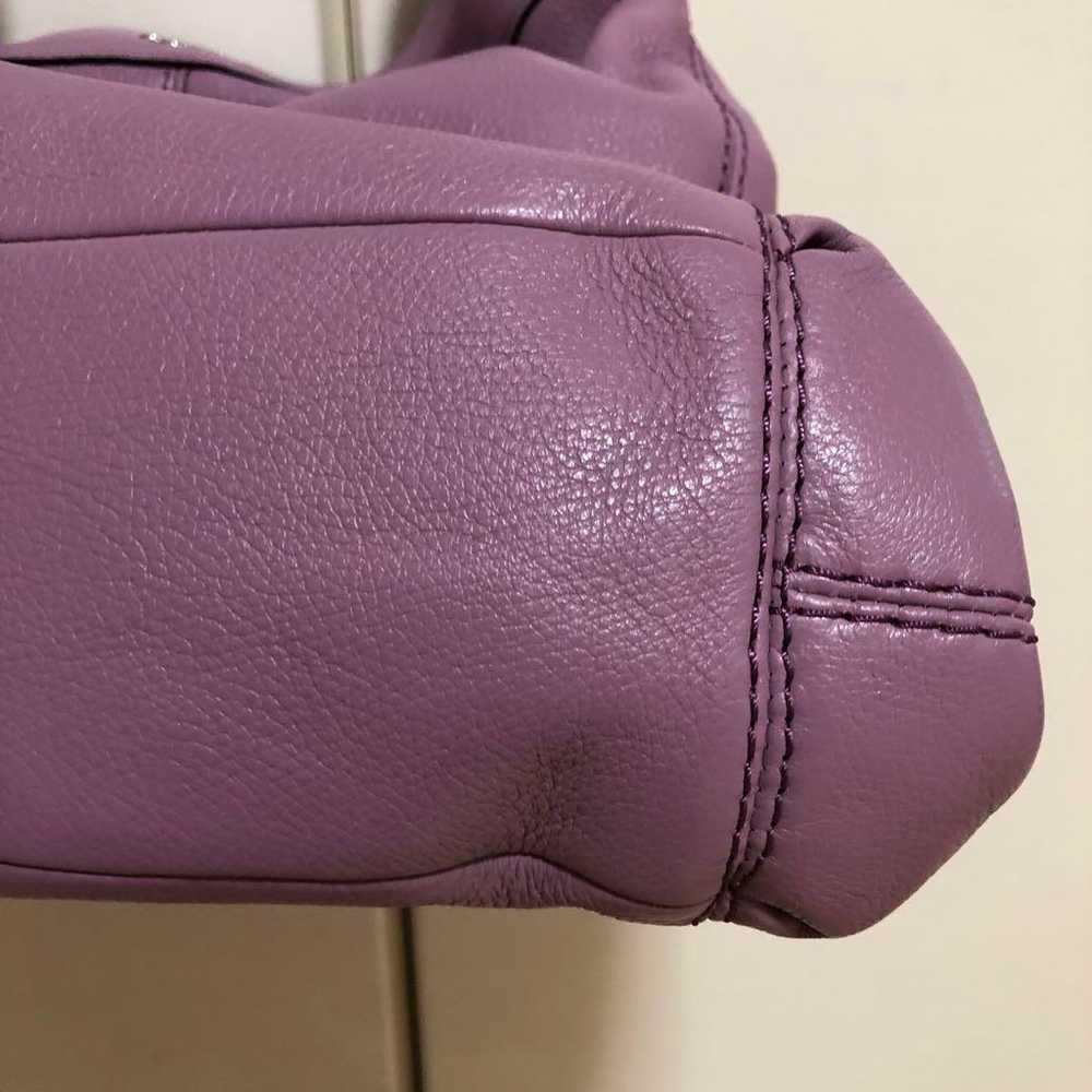 COACH Shoulder Bag Purple Leather. - image 9