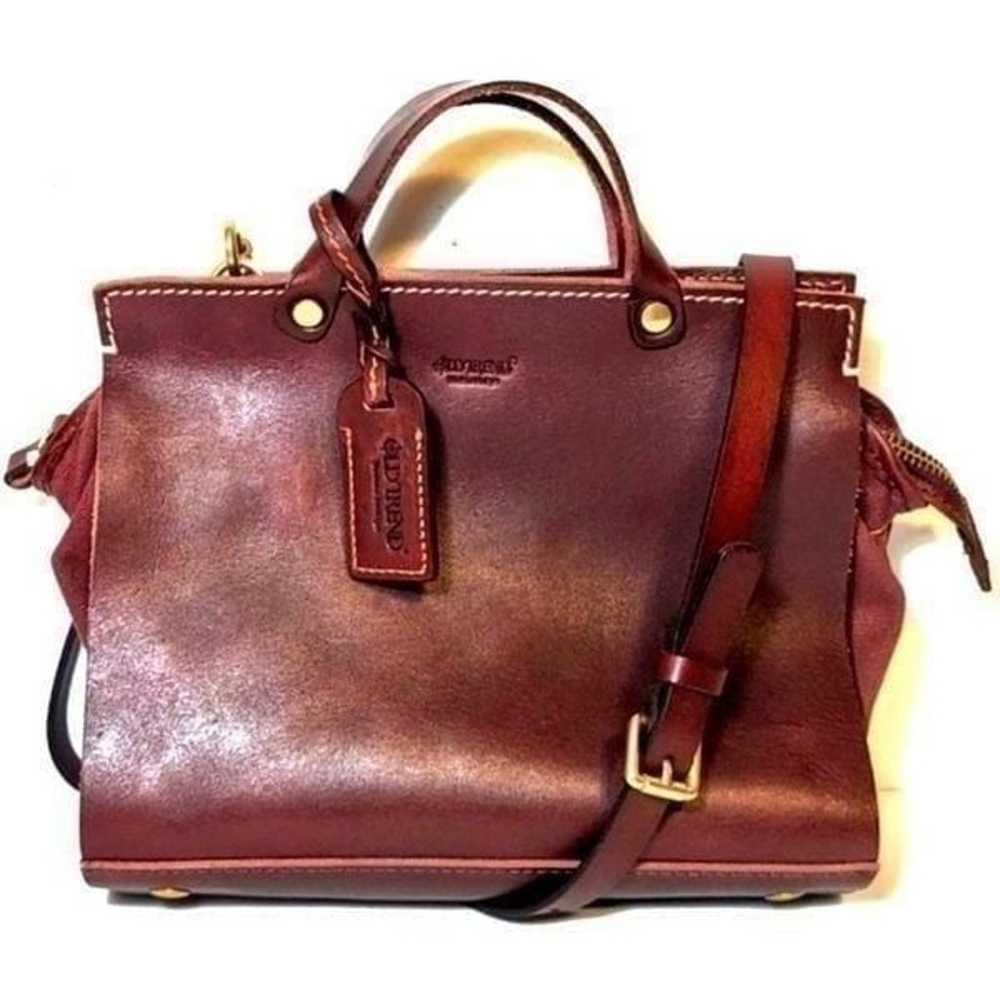 Old Trend Brown Leather Crossbody Handbag Genuine… - image 1