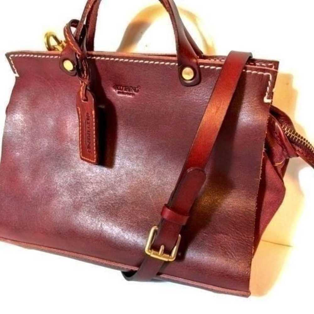 Old Trend Brown Leather Crossbody Handbag Genuine… - image 2