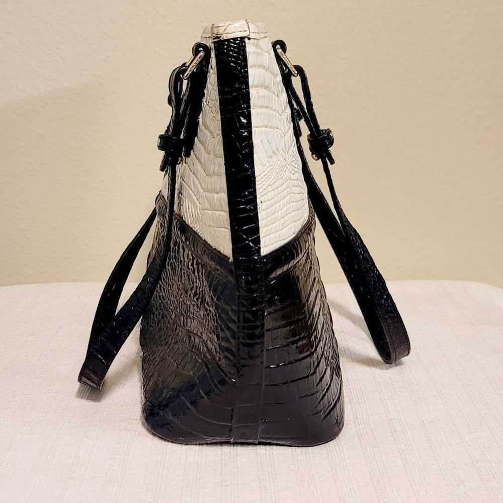 Brahmin Black and Off-White Medium Asher Tote - image 6