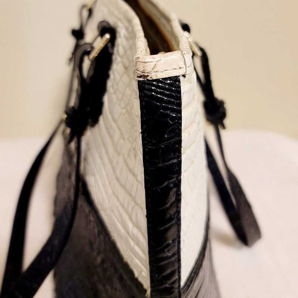 Brahmin Black and Off-White Medium Asher Tote - image 7