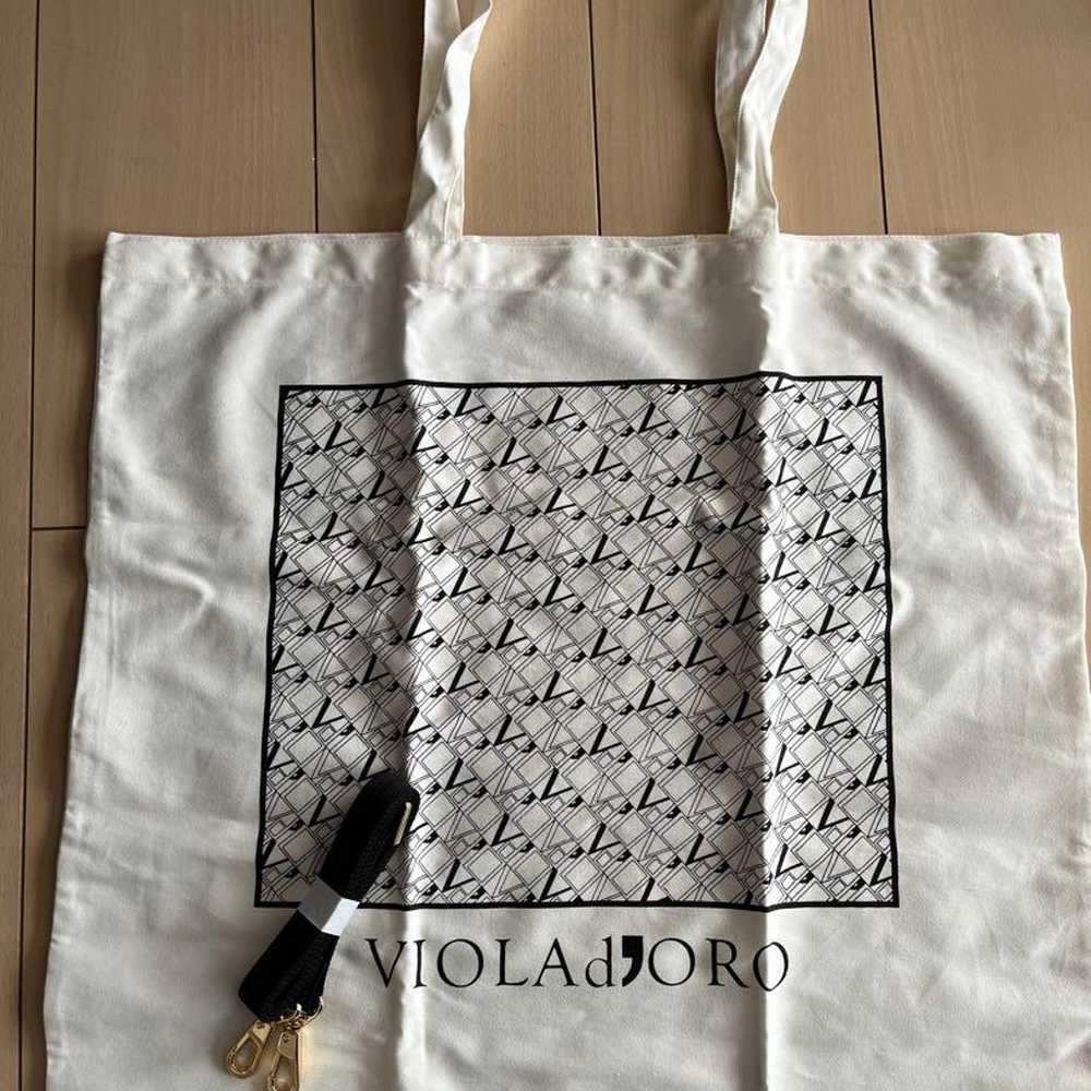 Viorado Gold Tape Tote Bag Nylon Quilted - image 12