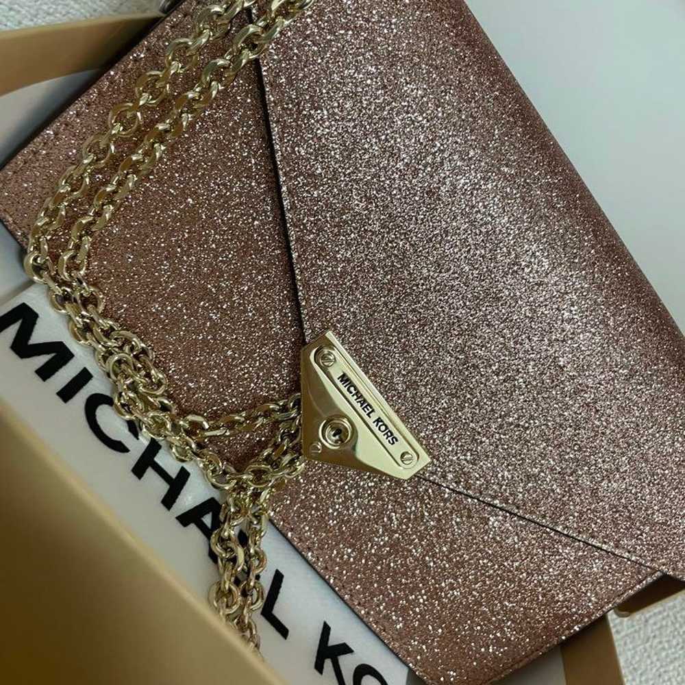 MICHAEL KORS Glitter Clutch Chain Shoulder Bag - image 11