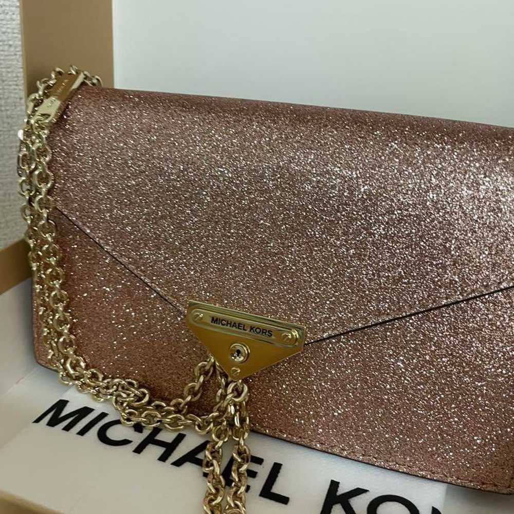 MICHAEL KORS Glitter Clutch Chain Shoulder Bag - image 2