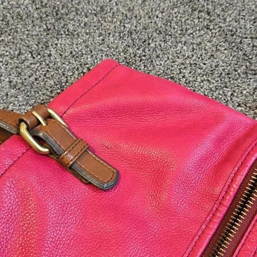 Fossil Women Extra Large Leather Dark Pink /Reddi… - image 8