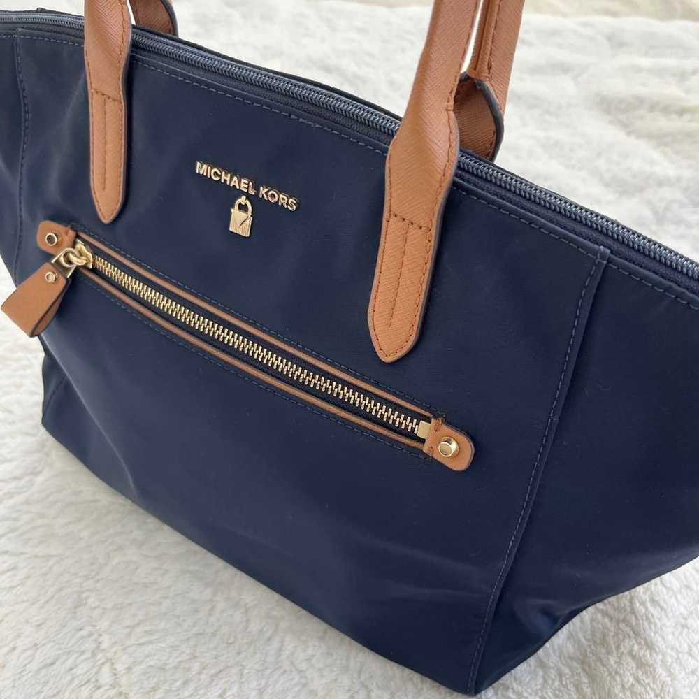 Michael Kors Nylon Tote Bag Navy Excellent Condit… - image 2