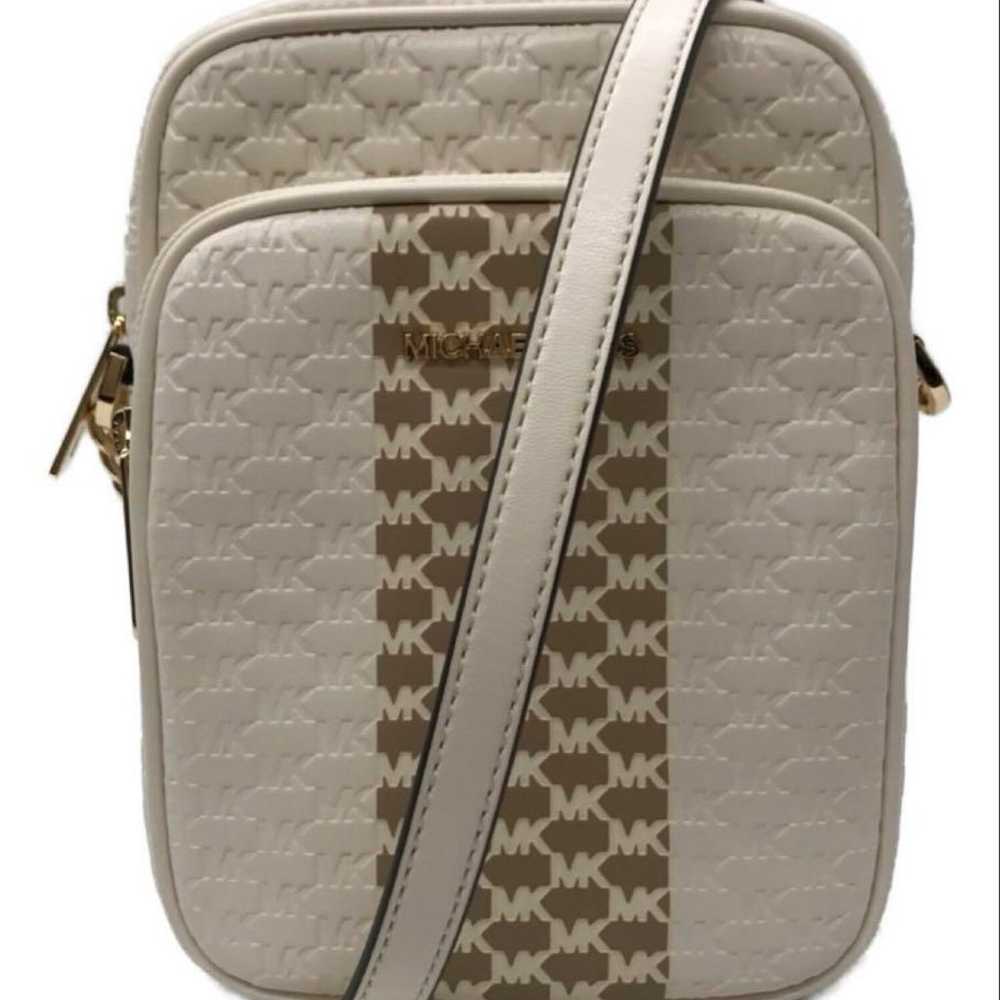 Michael Kors MK Embossed Shoulder Bag White - image 1