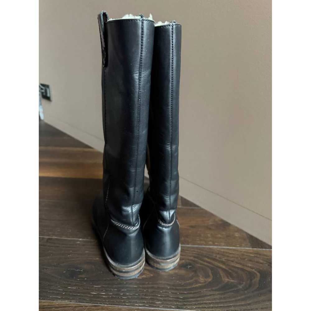 Chanel Leather wellington boots - image 3