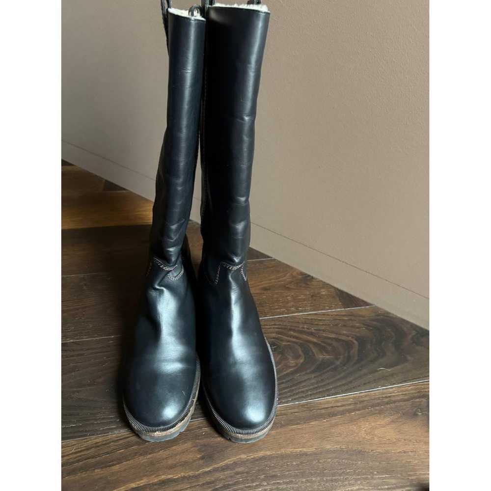 Chanel Leather wellington boots - image 4