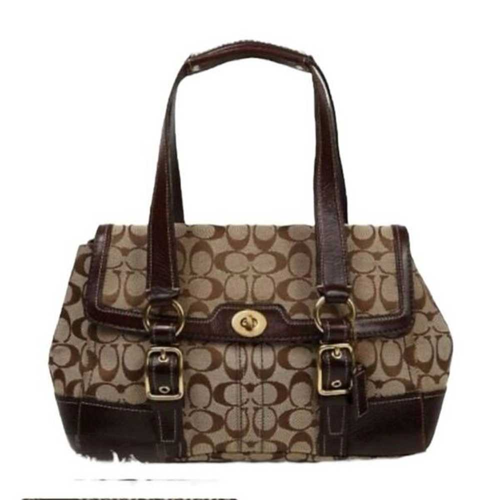 Coach Signature HAMPTON Flap Satchel bag | medium… - image 1